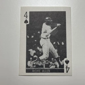 1969 Globe Imports Dick Richie Allen 4 of Spades Mini Playing Card Phillies - Picture 1 of 2