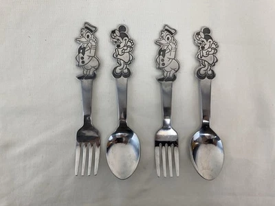 Walt Disney Acero Inoxidable por Bonny Platería - Cuchara Minnie (2) y Tenedor Donald (2) Foto 1 de 4