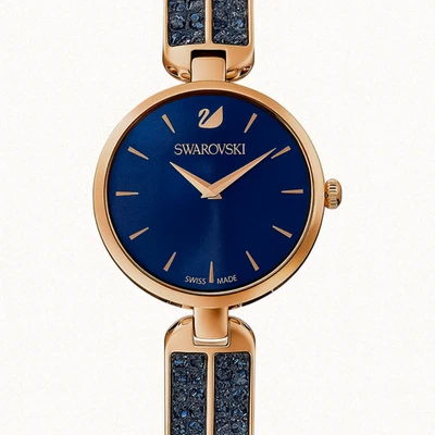 Swarovski Dream Rock Blue Women’s Watch – Rose Gold & Blue Crystal 5519317 — 第 1/2 张图片