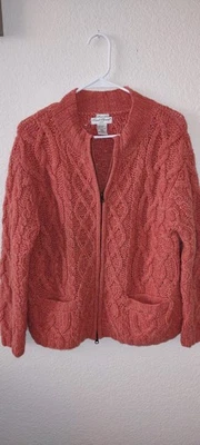 Usado Sarah Spencer Mujer Tejido a Mano 100% Lana Cárdigan Suéter Talla PM USADO EN EXCELENTE ESTADO Foto 1 de 4