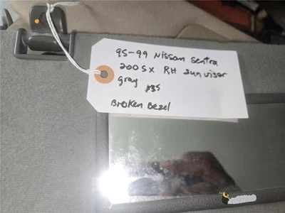 Parasol derecho Nissan Sentra 200 SX 1995-1999 gris con bisel roto OEM Foto 1 de 4