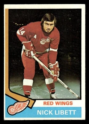 1974 TOPPS NICK LIBETT 193 VG HOCKEY DETROIT RED WINGS - Image 1 of 2