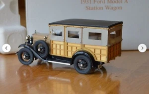 Danbury/Franklin mint 1:24 1931 Ford model A woody Station wagon bus boxed 118 - Picture 1 of 9