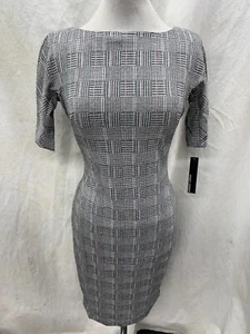 LONDON TIMES DRESS/NEW WITH TAG/RETAIL$129/SIZE 4/stretch/GREY MULTI - Picture 1 of 5