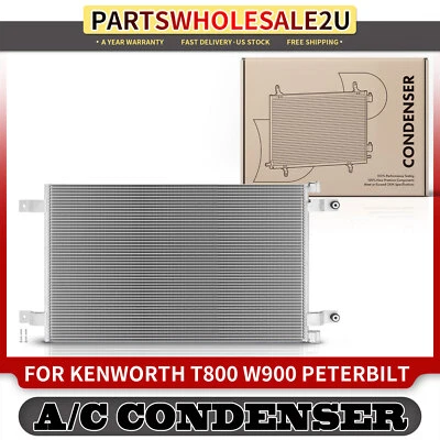 AC Condenser A/C Air Conditioning w/ Bracket for Kenworth T400 T600A T800 W900 - Image 1 of 4