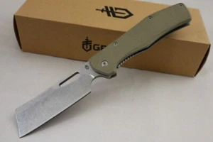 G1495 Gerber Flatiron Cleaver 7Cr17MoV Stonewashed Blade Green G10 Handle Framel - Bild 1 von 4