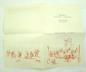 VECCHIO MENU RISTORANTE PILSEN VENEZIA1962 ASSOCIAZIONE UNIMA MARIONETTA - Picture 1 of 2