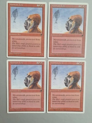 Mountain Yeti x4 Playset, MTG Chronicles, Common Red Creature NM+ - Image 1 of 2