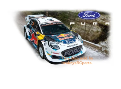 1:10 RC Clear Body Shell - Ford Puma Rally - WRC Rally with Ford #16 Livery - Image 1 of 4