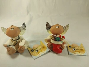Figuras Kirk's Kritters Russ Navidad Ángel Guardián Mejillas 2 piezas. Juego con etiquetas - Imagen 1 de 15