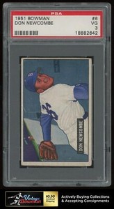 1951 Bowman #6 Don Newcombe  ~ PSA 3 VG
