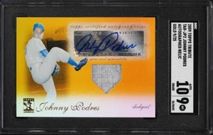 Johnny Podres 2009 Topps Tribute #TARJP2 Auto Game Used Jersey Gold SGC 10 9/25 - Bild 1 von 2