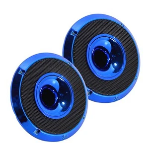 Pair of 6.5" 150W RMS 4-Ohm Blue Compression Horn / Coaxial Speakers Audiopipe - Picture 1 of 9