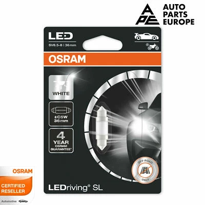 LAMPADA LED SILURO C5W WHITE 6000K 36mm 4 ANNI DI GARANZIA - Immagine 1 di 4