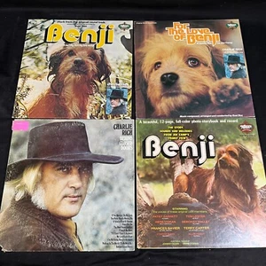Lot of 4 BENJI - Original Soundtrack Vinyl LP Record Album - Picture 1 of 4