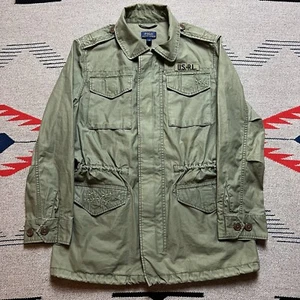 Girls Womens Polo Ralph Lauren Military Jacket Coat Green Army Large (12-14) - Picture 1 of 9