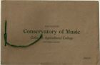 CONSERVATORY MUSIC CATALOGUE PROSPECTUS AGRICULTURAL COLLEGE FT COLLINS CO 1920 