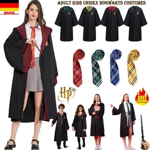 Harry Potter Kostüm Robe Mantel Umhang Krawatte Gryffindor Slytherin Hufflepuff - Bild 1 von 32