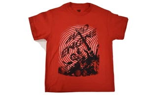 Youth Boys Mad Engine Guitars, Drums, Rock Band Red Shirt New L - Picture 1 of 5