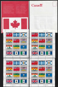 Canada - Set of 4 Panes of 12 + Cover - Provincial & Territorial Flags #832a MNH - Picture 1 of 2