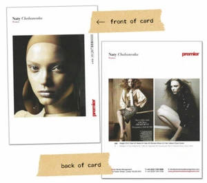 NATY CHABANENKO model comp card PREMIER London HTF! RARE! Authentic! - Picture 1 of 1