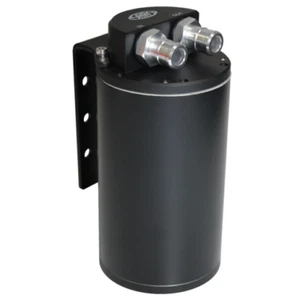 SAAS Oil Catch Tank Baffled Round Black Billet 500mL - ST1003 - Picture 1 of 5