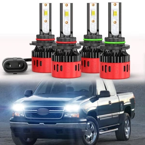 For Chevy Silverado 1500 2500 3500 1999-2002 6000K LED Headlights High/Low Beam - Bild 1 von 10