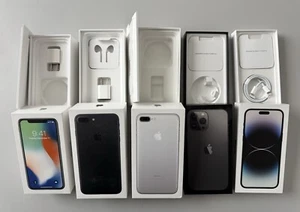 Lot of 5 iPhone ONLY boxes -iPhone X, (2) 7 Plus, 13, 14 Pro Max - Picture 1 of 3
