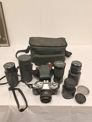 Vintage Minolta X-370 35mm SLR Film Camera - Kit Bundle (Untested As-Is)  - Image 1 of 4