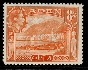 ADEN GVI SG23, 8a red-orange, LH MINT. - Picture 1 of 1