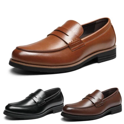 Men Loafer Shoes Dress Shoes Slip-on Penny Business Formal Shoes Size - Image 1 of 4