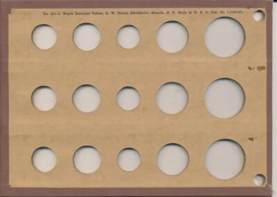 Tablero de monedas Wayte Raymond No. Juego 461-A en blanco como nuevo Foto 1 de 2