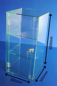 Gabinete de exhibición con cerradura de vidrio de aspecto acrílico 60 x 30 x 30 cm - Imagen 1 de 5