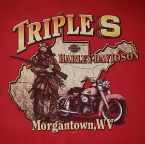 Harley Davidson Triple S Morgantown WV West Virginia Tee T-Shirt 2003 Herren L HD12 - Bild 1 von 8