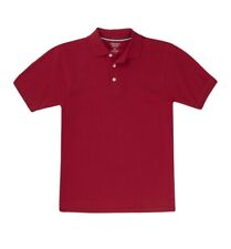 French Toast Boys’ Pique Polo Short Sleeve Uniform Shirt Size L(10/12) Red