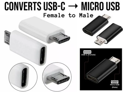 USB Type C Female to Micro USB Male Adapter Converter Micro Converter Adaptor - Image 1 of 4