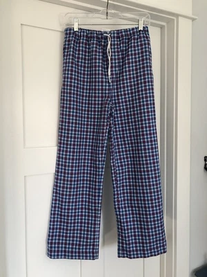 Vineyard Vines Boys Knit Lounge Pajama Pants Red, White & Blue plaid Size Large  - Image 1 of 4