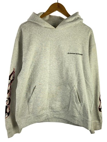 Felpa con cappuccio CHROME HEARTS cotone grigio 2990 304 6076 macchia usata