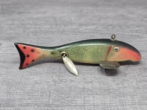 Early Bud Stewart (deceased) Ice Spearing Fish Decoy Michigan Sucker 6 Inch - Picture 1 of 16