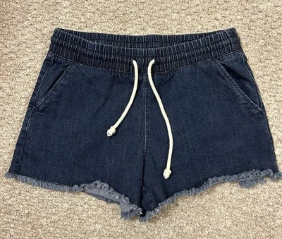 Women’s No Boundaries Tie Front Stretchy Denim Shorts Size Medium (7/9) - Image 1 of 3