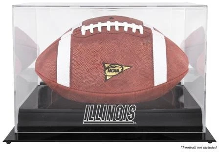 Illinois Fighting Illini Black Base Team Logo Football Display Case - Fanatics - Image 1 of 1