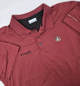 Seminoles FSU Columbia PFG Camicia Uomo L Polo Ventilata Omni Shade Pesca NCAA - Foto 1 di 9