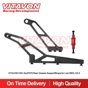 Soporte/brazalete chasis trasero VITAVON CNC Alu7075 V2 para LOSI DBXL E2.0 negro - Imagen 1 de 3
