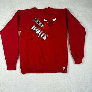 Vintage 90s Chicago Bulls Crewneck Sweatshirt Logo 7 Youth Large (14-16) Red  - Picture 1 of 7