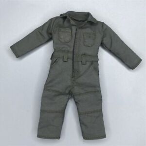 1/12 Scale Long Sleeves One-piece Loose Overalls Jumpsuit  Model for 6" Body
