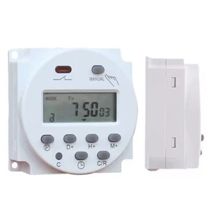 DC 12V Timer Switch Programmable Digital Timer ON Off Control LED Display White - Picture 1 of 9