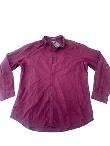 Eddie Bauer Men’s Flannel Button Down Plaid Shirt Size TXXL Red - Picture 1 of 3
