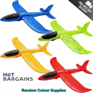 Mega Foam Glider Plane For Kids Assorted Colours 18" Hand Throwing Gliders - Picture 1 of 8