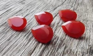100% Natural Red Onyx Pear Shape Faceted Cut Wholesale Gemstone 3x5mm-18x25mm - Picture 1 of 10
