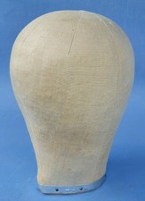 Vintage Millinery Hat Block Canvas Head Wig Mannequin Shop Display Stand 56cm #1